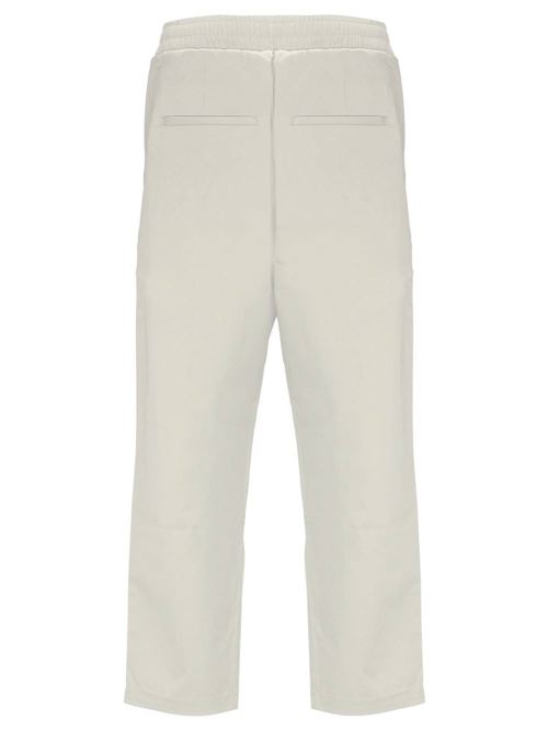 Light beige stretch-cotton pants FAMILY FIRST | PF2403WHITE